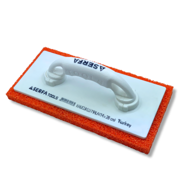 Тертка з каучуковою губкою пластикова 14/28 см Rubber Float, біла (456) 