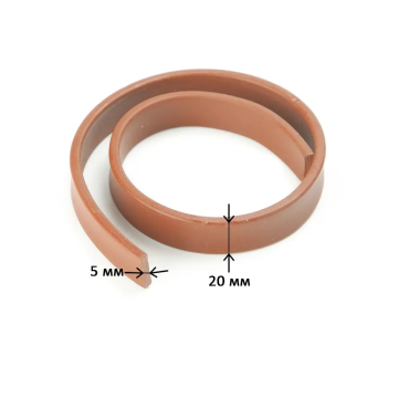 Бентонітовий шнур для гідроізоляції та герметизації робочих швів 5х20 мм, червоний колір, 5 м.п.